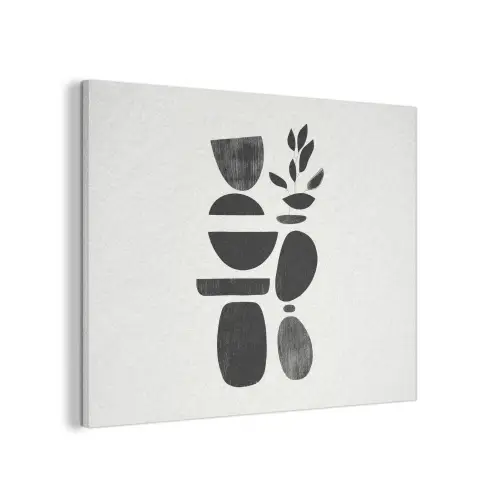 Japandi - Zwart - Abstract PET vilt klein -3d