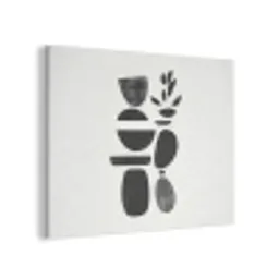 Japandi - Zwart - Abstract PET vilt klein -3d