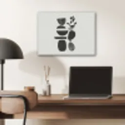 Japandi - Zwart - Abstract PET vilt klein -sfeer5