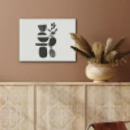 Japandi - Zwart - Abstract PET vilt klein -sfeer4