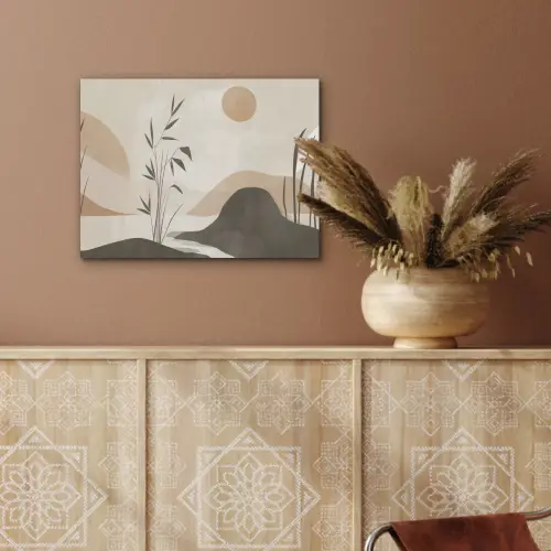 Japandi - Landschap - Beige PET vilt klein -sfeer4