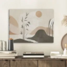 Japandi - Landschap - Beige PET vilt klein -sfeer1