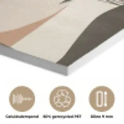 Japandi - Landschap - Beige PET vilt klein -closeup_NL
