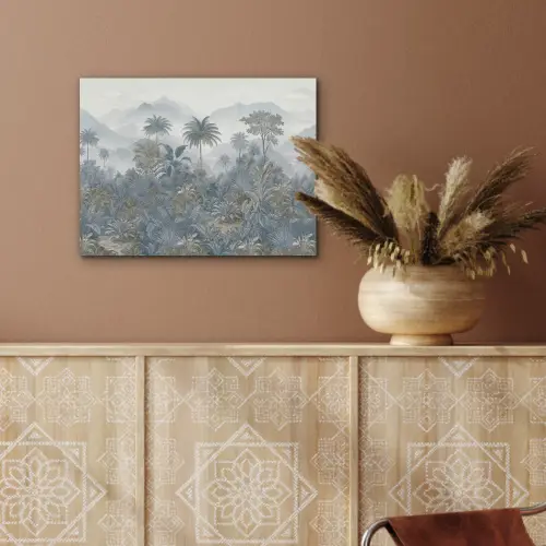 Jungle - Landschap - Blauw PET vilt klein -sfeer4