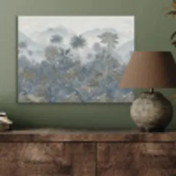 Jungle - Landschap - Blauw PET vilt klein -sfeer2