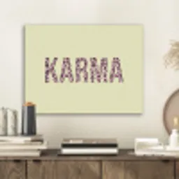 Karma - Luipaardprint - Geel PET vilt klein -sfeer1