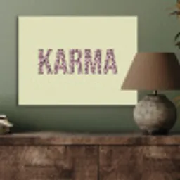 Karma - Luipaardprint - Geel PET vilt klein -sfeer2