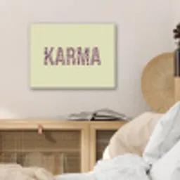 Karma - Luipaardprint - Geel PET vilt klein -sfeer3
