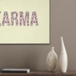 Karma - Luipaardprint - Geel PET vilt klein -sfeer6_closeup