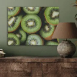 Kiwi - Fruit - Groen PET vilt klein -sfeer2