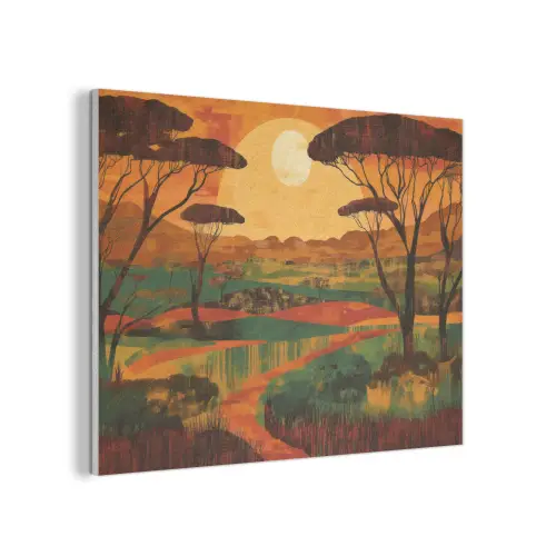 Landschap - Afrikaans - Zon PET vilt klein -3d