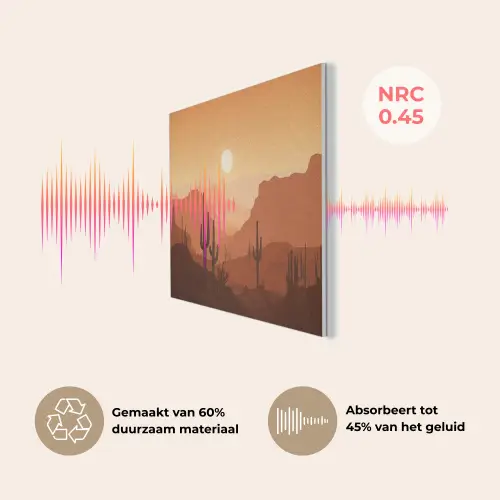 Landschap - Woestijn - Cactussen - Zon PET vilt klein -USP_NL