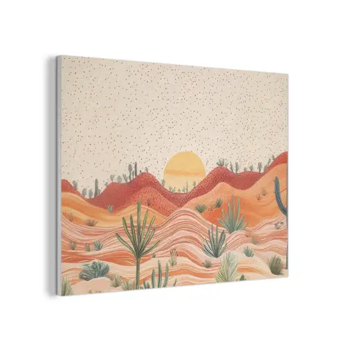 Landschap - Heuvels - Zonsondergang PET vilt klein -3d
