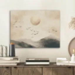 Landschap - Japandi - vogel PET vilt klein -sfeer1