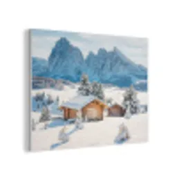Landschap - Winter - Sneeuw PET vilt klein -3d