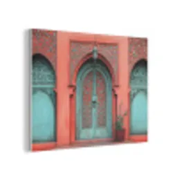 Lantaarn - Deur - Turquoise PET vilt klein -3d