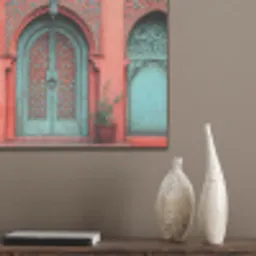 Lantaarn - Deur - Turquoise PET vilt klein -sfeer6_closeup