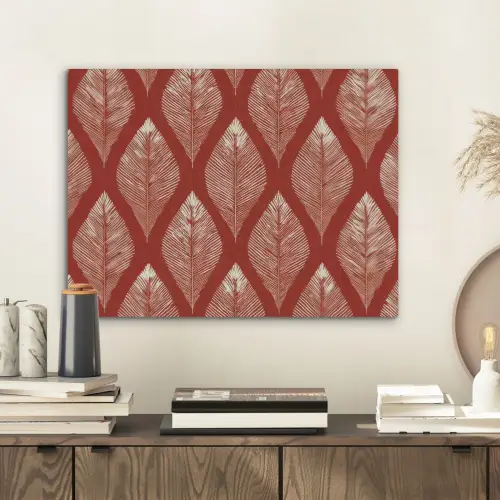 Bladeren - Rood - Elegant PET vilt klein -sfeer1