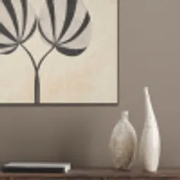 Bladeren - Gestreept - Stengel - Beige PET vilt klein -sfeer6_closeup