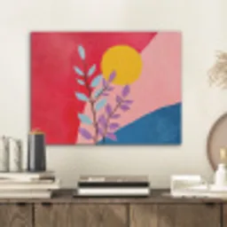 Bladeren - Zon - Abstracte vormen PET vilt klein -sfeer1