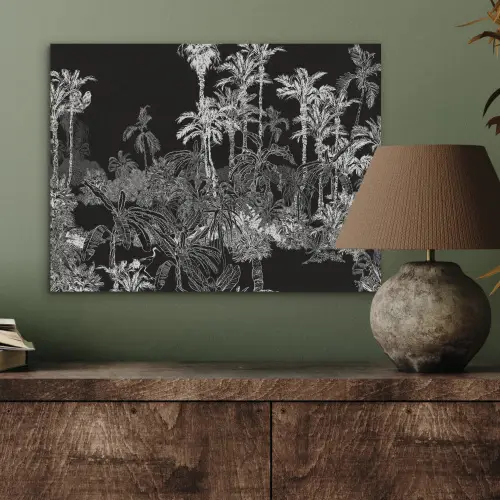 Bladeren - Inductie beschermer - Bomen - Inductie mat - Jungle PET vilt klein -sfeer2
