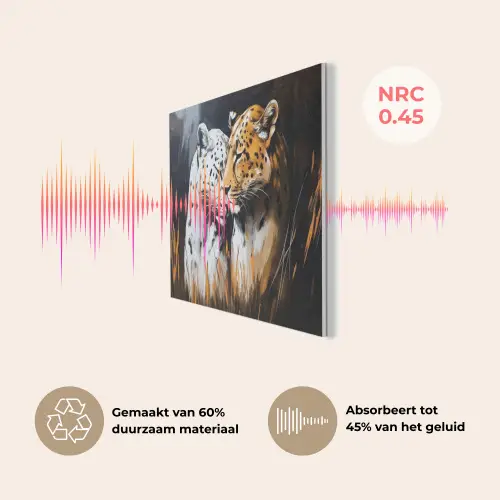 Luipaard - Oranje - Wit - Gras PET vilt klein -USP_NL