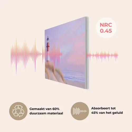 Vuurtoren - Duinen - Zonsondergang PET vilt middel -USP_NL