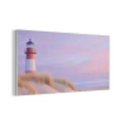 Vuurtoren - Duinen - Zonsondergang PET vilt middel -3d