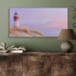 Vuurtoren - Duinen - Zonsondergang PET vilt middel -sfeer2