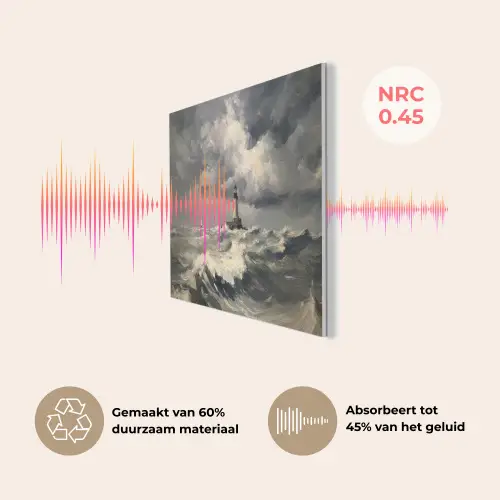 Vuurtoren - Golven - Storm PET vilt klein -USP_NL