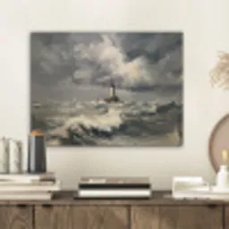 Vuurtoren - Golven - Storm PET vilt klein -sfeer1