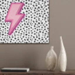 Bliksem - Roze - Stippen PET vilt klein -sfeer6_closeup