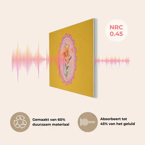 Lelie - Oranje - Lijst - Ovaal PET vilt klein -USP_NL