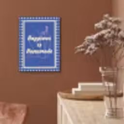 Lijntekening - Vrouw - Quote - Blauw PET vilt klein -sfeer4