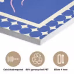 Lijntekening - Vrouw - Quote - Blauw PET vilt klein -closeup_NL