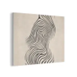 Lijnen - Abstract - Golvend - Zwart PET vilt klein -3d