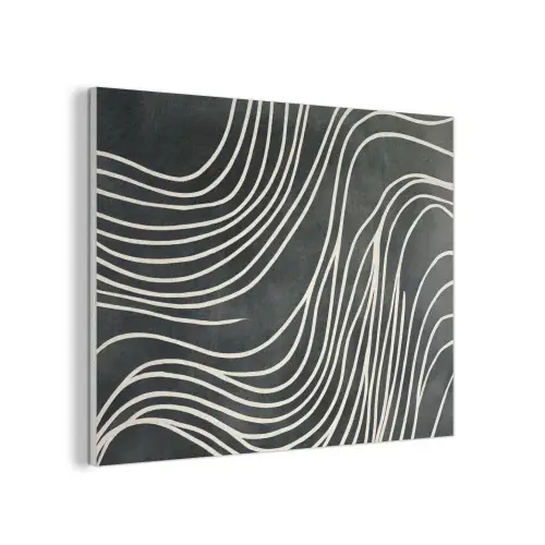Lijnen - Patroon - Abstract - Wit PET vilt klein -3d