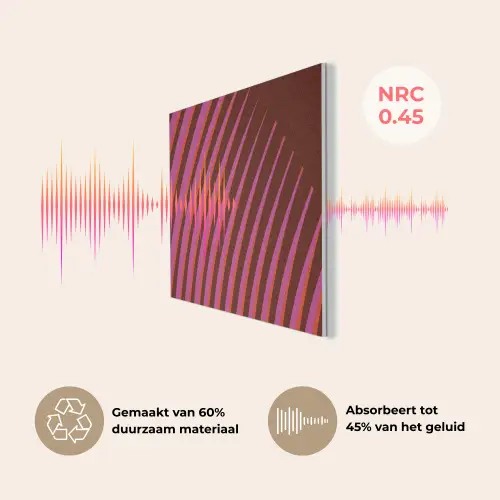 Lijnen - Rood - Beweging PET vilt klein -USP_NL