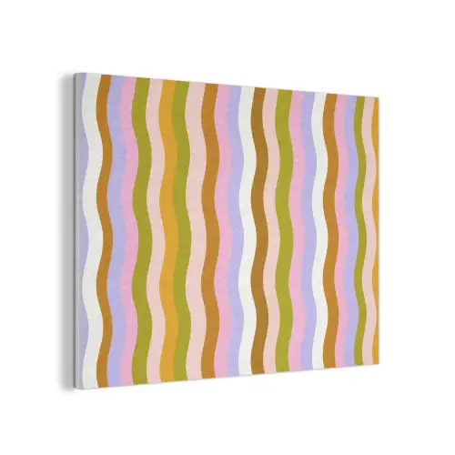 lijnen - Golven - Pastelkleuren - Patroon PET vilt klein -3d