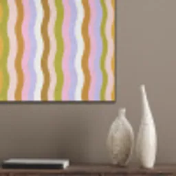 lijnen - Golven - Pastelkleuren - Patroon PET vilt klein -sfeer6_closeup