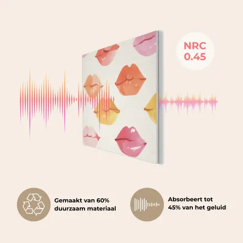 Lippen - Kleurrijk - Glanzend PET vilt klein -USP_NL