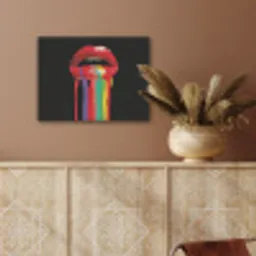 Lippen - Kleuren - Zwart PET vilt klein -sfeer4