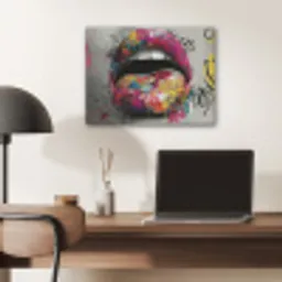 Lippen - Graffiti - Expressief PET vilt klein -sfeer5