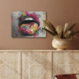 Lippen - Graffiti - Expressief PET vilt klein -sfeer4