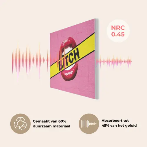 Lippen - Tekst - Kleurrijk PET vilt klein -USP_NL