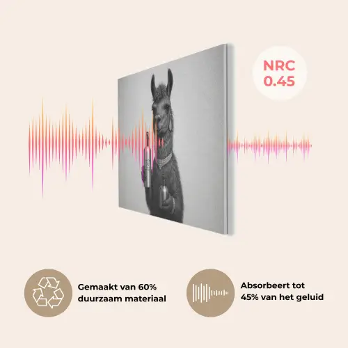 Lama - Flessen - Zwart - Wit PET vilt klein -USP_NL