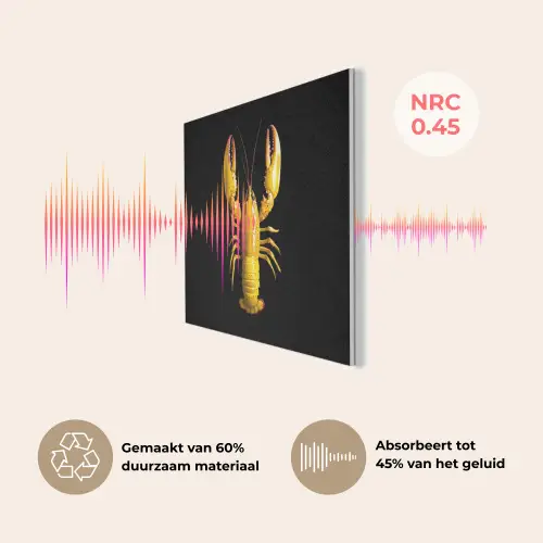 Kreeft - Geel - Stippen - Effen PET vilt klein -USP_NL