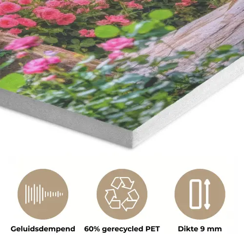 Doorkijk - Vuurtoren - Bloemen - Uitzicht PET vilt klein -closeup_NL