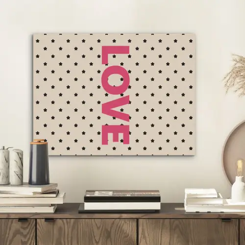 Love - Stippen - Roze PET vilt klein -sfeer1