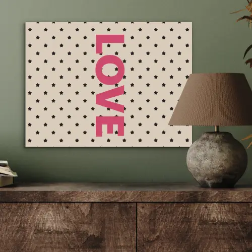 Love - Stippen - Roze PET vilt klein -sfeer2